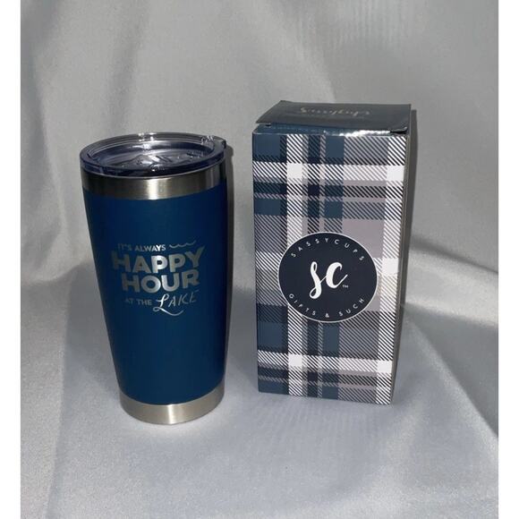 SASSY CUPS ‘better At The Lake” 20 oz. Insulated Tumbler Brand New - Picture 2 of 9